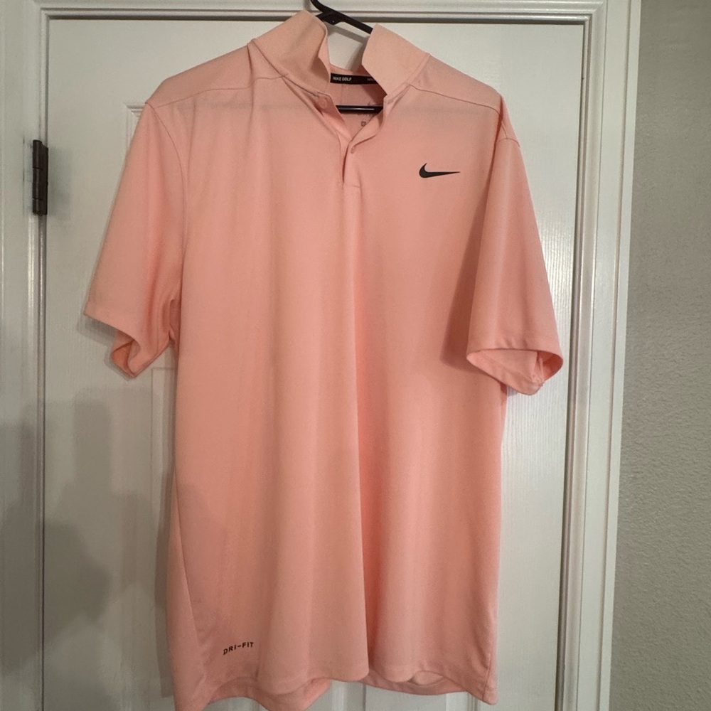 Nike Men's Light Pink Polo Shirt